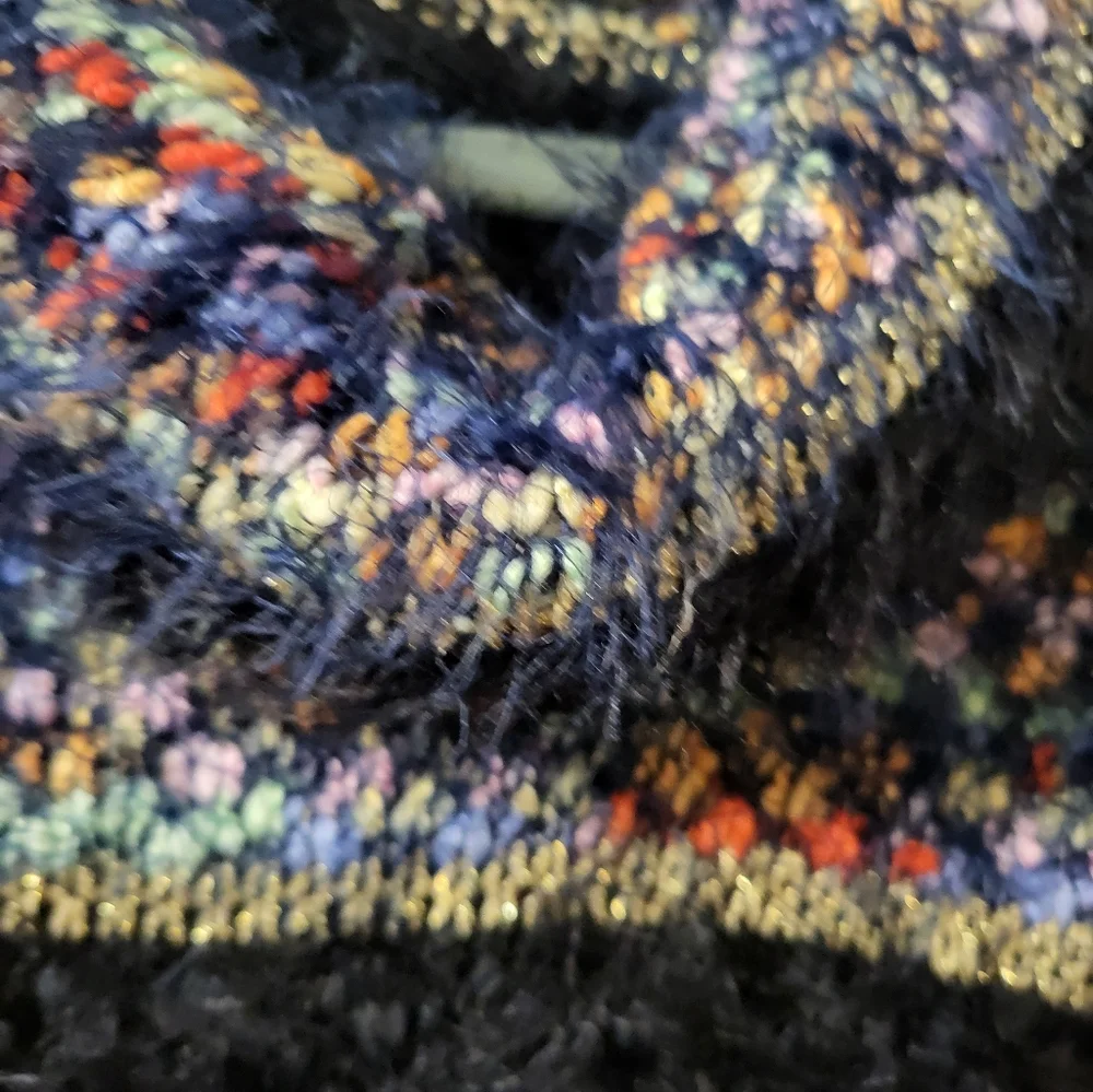 CLEARANCE New Directions Black and Multicolor Cowl Neck Sweater - Picture 3 of 10